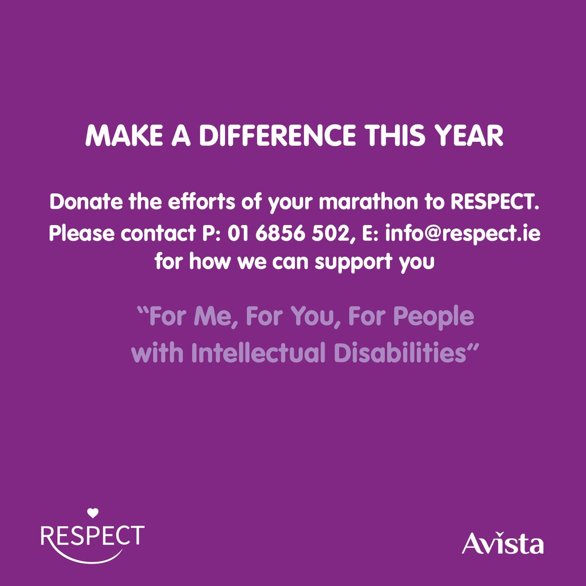 Run for RESPECT
Make your steps count this June 4th 2023. Donate the efforts of your marathon to RESPECT. Please contact 016856502, info@respect.ie for how we can support you.