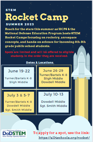 Exciting opportunity for rising 6th-8th graders!  🚀 <a href="/HillsboroughSch/">Hillsborough Schools</a> 
all4schools.org/rocket/