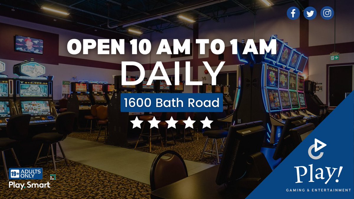 PlayYGK's tweet photo. Open daily from 10 am to 1 am! ⭐
Come see us at 1600 Bath Road, Kingston. 

https://t.co/69L7YmDKYk
#YGK https://t.co/KXZ3xGvP1D