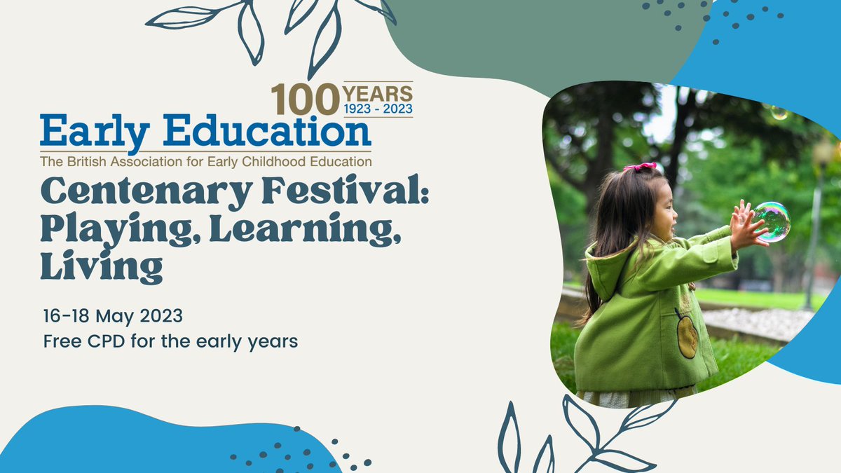 Early Education (@earlyed_uk) on Twitter photo Join us for the start of our free Centenary Festival, for a session on Play and Learning with <a href="/earlyyearsmagic/">Leslie Patterson</a> and colleagues from St Clare's Abbey Nursery Unit, Newry at 9.30am on Tues 16 May
Book that session: ow.ly/mUo650NQ8Lf
Book all sessions: app.sheepcrm.com/early-educatio… Join us for the start of our free Centenary Festival, for a session on Play and Learning with <a href="/earlyyearsmagic/">Leslie Patterson</a> and colleagues from St Clare's Abbey Nursery Unit, Newry at 9.30am on Tues 16 May
Book that session: ow.ly/mUo650NQ8Lf
Book all sessions: app.sheepcrm.com/early-educatio…