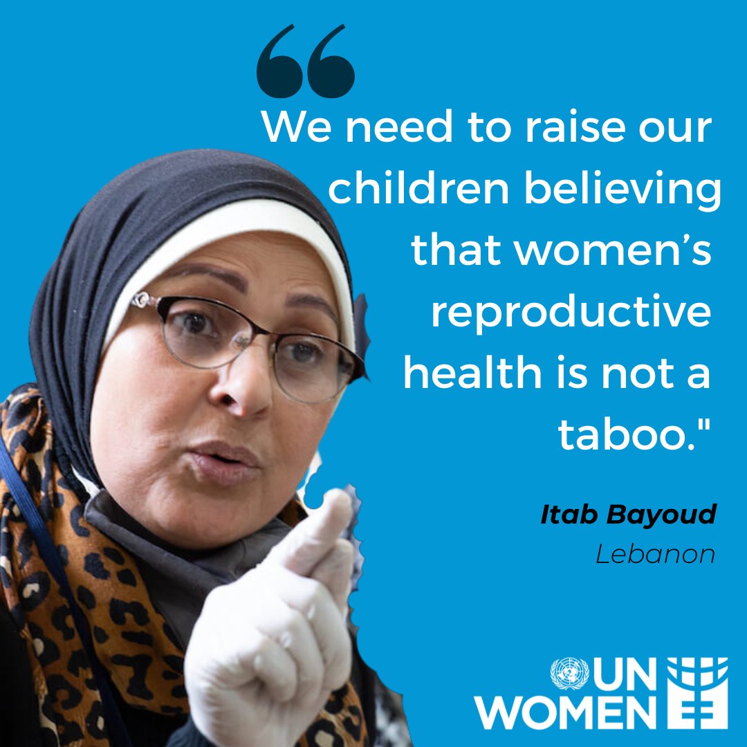 UN_Women's tweet photo. Learn how UN Women is working with women in Lebanon to break social taboos around menstrual health and hygiene.

https://t.co/SAju8NfiPO

 #EndPeriodPoverty #HealthForAll https://t.co/G5qpXzhOHs