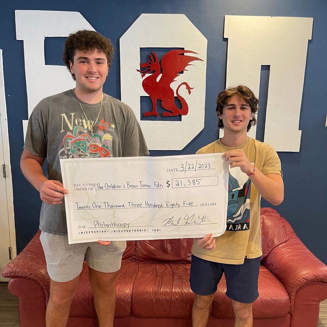 BetaThetaPi's tweet photo. Through the year, Miami (Fla.) brothers have shown strong commitment to the Children's Brain Tumor Foundation. All in all, the chapter raised $21,385 through several philanthropic events to support the organization. Great work, gentlemen! #menofprinciple https://t.co/LbCebx5vki