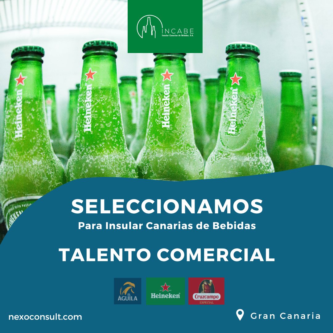 NexoCanarias's tweet photo. #EMPLEO | Seleccionamos para @INCABE  TALENTO COMERCIAL | Gran Canaria | Si eres una persona apasionada del mundo comercial y de la gestión de clientes, ¡este es tu proyecto! ✅ Inscríbete a través de la web de Nexo: https://t.co/cJK1EFohOU

#Nexo  #Heineken #comercial #talento https://t.co/x6qSFMPSfH