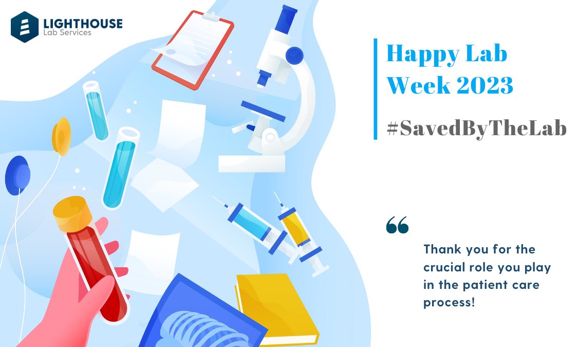 LighthouseLabSv's tweet photo. Happy #LabWeek2023! Thanks to all of the Medical Laboratory Professionals who work tirelessly behind the scenes to provide critical diagnostic information and play a vital role in the healthcare process. #SavedByTheLab https://t.co/WQyd8xhXAN