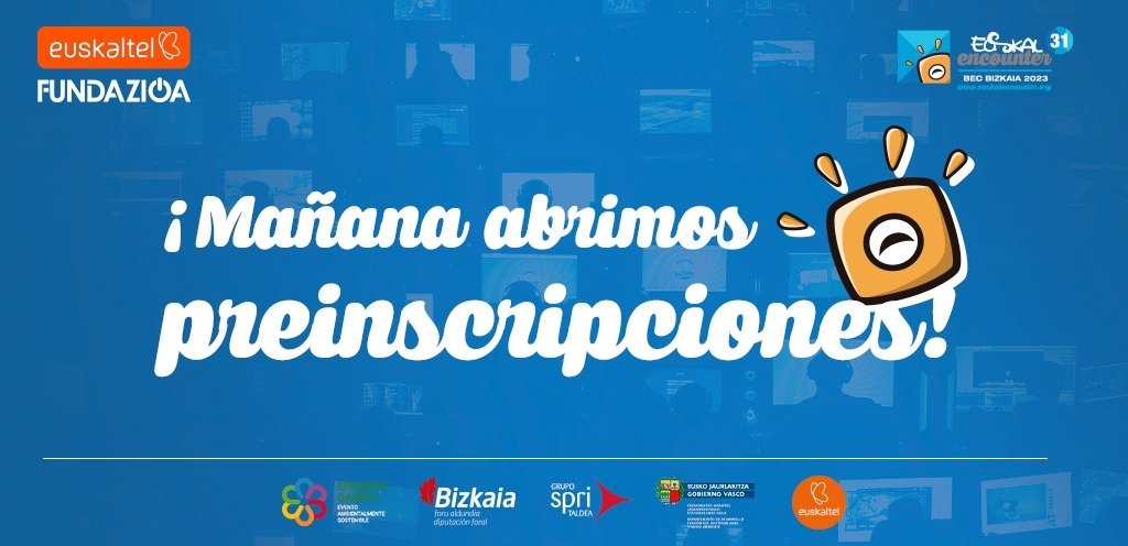 📢 ¡Alerta gentes despistadas! Mañana abrimos las preinscripciones para la #EE31

Os recordamos las fechas:

✅ Preinscripciones: 25 de abril
✅ Reservas: 9 de mayo️

⚡️Y por si alguien no lo tiene aún bien apuntado, la #EuskalEncounter de este año será del 22 al 25 de julio.⚡