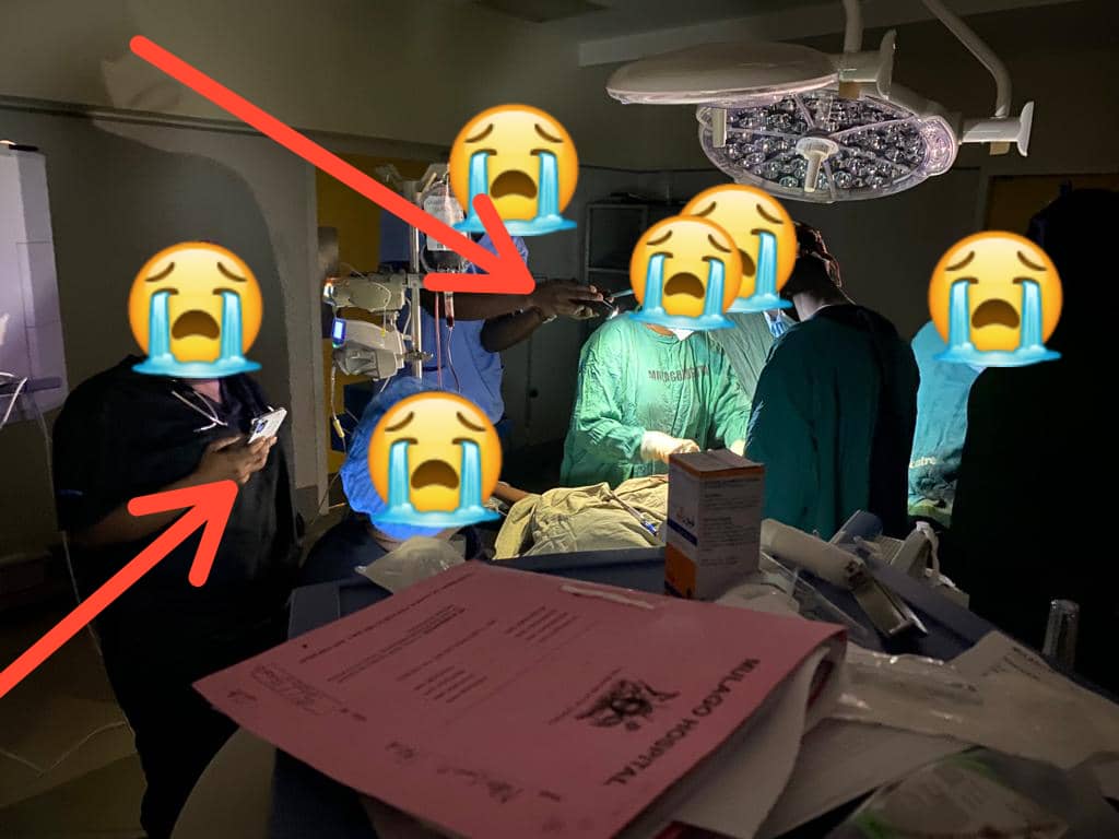 Uganda Medical Association (@theumaofficial) on Twitter photo Senior House Officers(SHOs) Carrying out surgery at Mulago Main Theatre on Phone torch light after a 1.5hrs power outage. SHOs have not been paid for 4-6mo yet <a href="/mofpedU/">Ministry of Finance</a> wants to scrap SHO & Interns allowances with effect from the next F.Y
#Deployinterns
#UgandaHealthExhibition Senior House Officers(SHOs) Carrying out surgery at Mulago Main Theatre on Phone torch light after a 1.5hrs power outage. SHOs have not been paid for 4-6mo yet <a href="/mofpedU/">Ministry of Finance</a> wants to scrap SHO & Interns allowances with effect from the next F.Y
#Deployinterns
#UgandaHealthExhibition