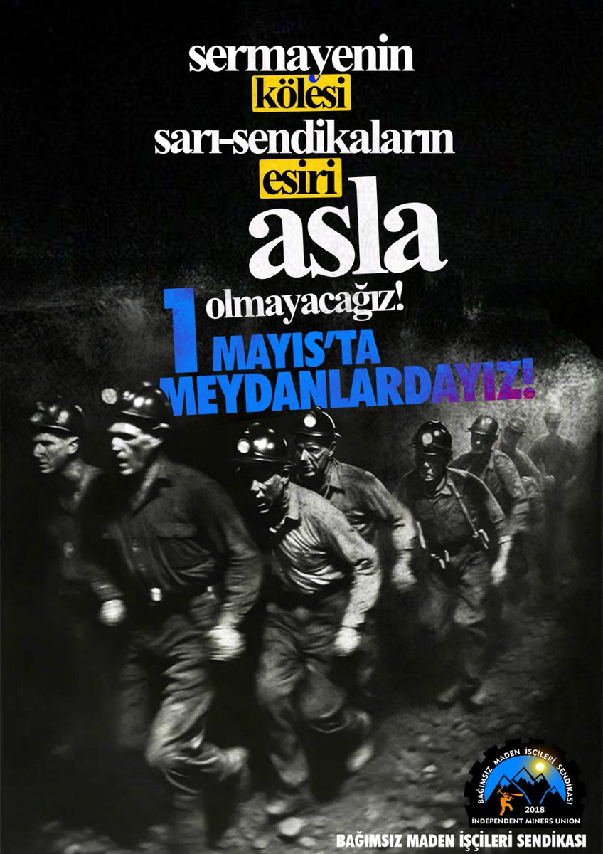 Kahrolsun sarı sendikacılık.

Kahrolsun işçileri ucuza, güvenliksiz ortamlarda köle gibi çalıştırıp sırtından milyarlar kazananlar.

Bu düzene asla meydan bırakmayacağız.. İşçilerin zaferi için daha sıkı çalışacağız..

#Yaşasın1Mayıs
