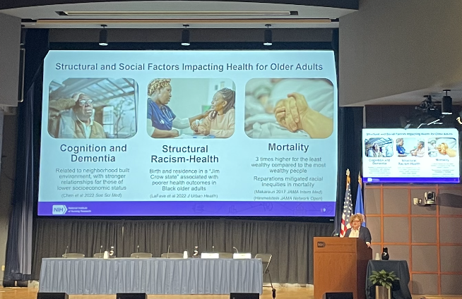 palliator's tweet photo. @NINR Dir.Shannon Zenk @NIHAging #geroscience summit  speaking on Structural Disadvantages and Health Disparities-- "Ignoring #SDOH (Social Determinants of health) will lead to inaccurate research. Well said Dr. Zenk!! https://t.co/gDriwnOeG0