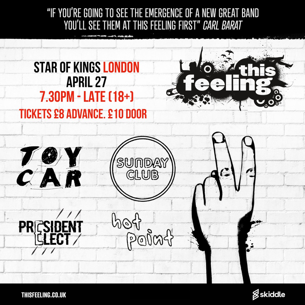 This Feeling (@this_feeling) on Twitter photo Coming up this week : Thursday 🎸 London <a href="/Starofkings/">Star of Kings</a> ft. Toy Car The Sunday Club <a href="/presidentelctuk/">President Elect</a> & Hot Paint
🎟skiddle.com/e/36291495
🔉open.spotify.com/playlist/4ZNgT… Coming up this week : Thursday 🎸 London <a href="/Starofkings/">Star of Kings</a> ft. Toy Car The Sunday Club <a href="/presidentelctuk/">President Elect</a> & Hot Paint
🎟skiddle.com/e/36291495
🔉open.spotify.com/playlist/4ZNgT…