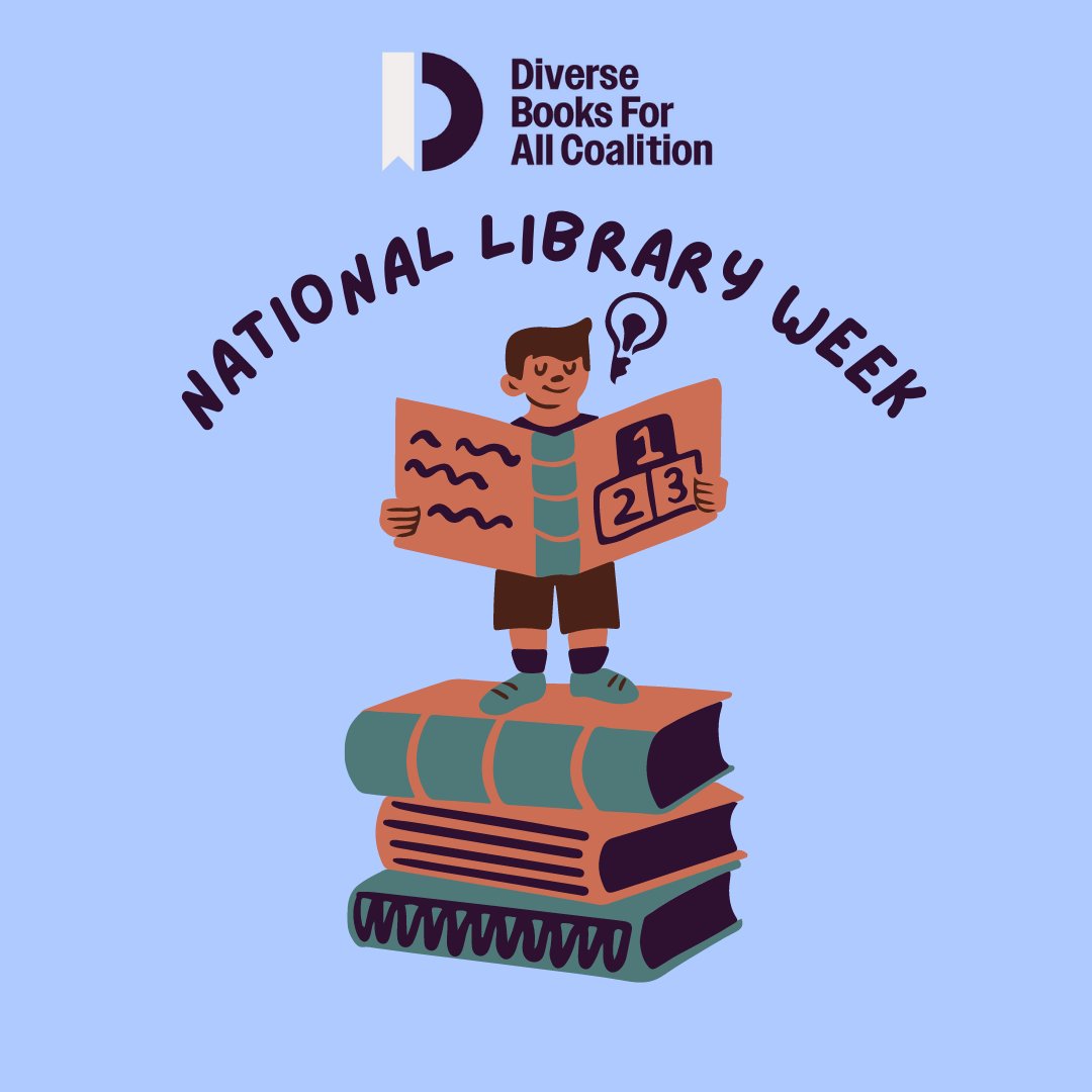 diversebks4all's tweet photo. Happy National Library Week! Libraries are so important for young children, and help foster their love of reading. A Big thank you to all librarians out there this week. https://t.co/QagI99qXeR