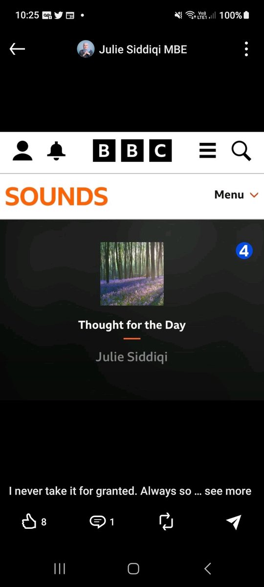 We're pleased to share that Julie Siddiqi was invited to do 'The Thought For The Day' on Radio 4. She shared her thoughts about Eid, Ramadan, as well as many other topics. So, why not sit back, relax & tune into @BBCSounds.
#radioshow #reflections #Radiolisten #tuneinradio