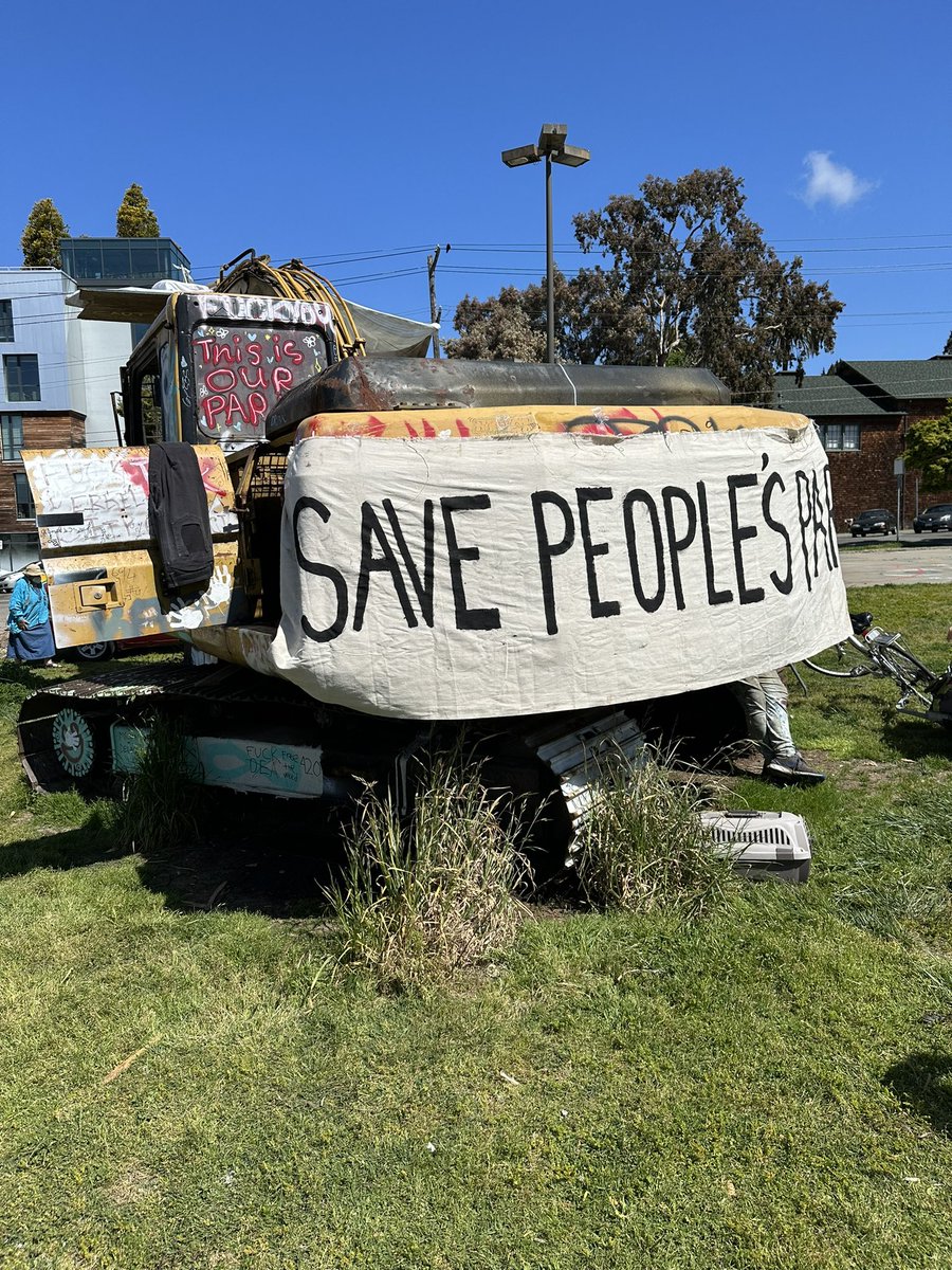 Peoples Park is on Occupied Ohlone/Lisjan Land - a settler stole it &amp; said he “owned” it but PeoplesPark is for the People, MamaTrees ,ancestors &amp; all of us #54thAnniversary #NoOneOwnsMamaEarth #PeoplesPark <a href="/poormagazine/">Poor Magazine</a> <a href="/AidanVote/">Aidan Hill</a> @corrina_gould