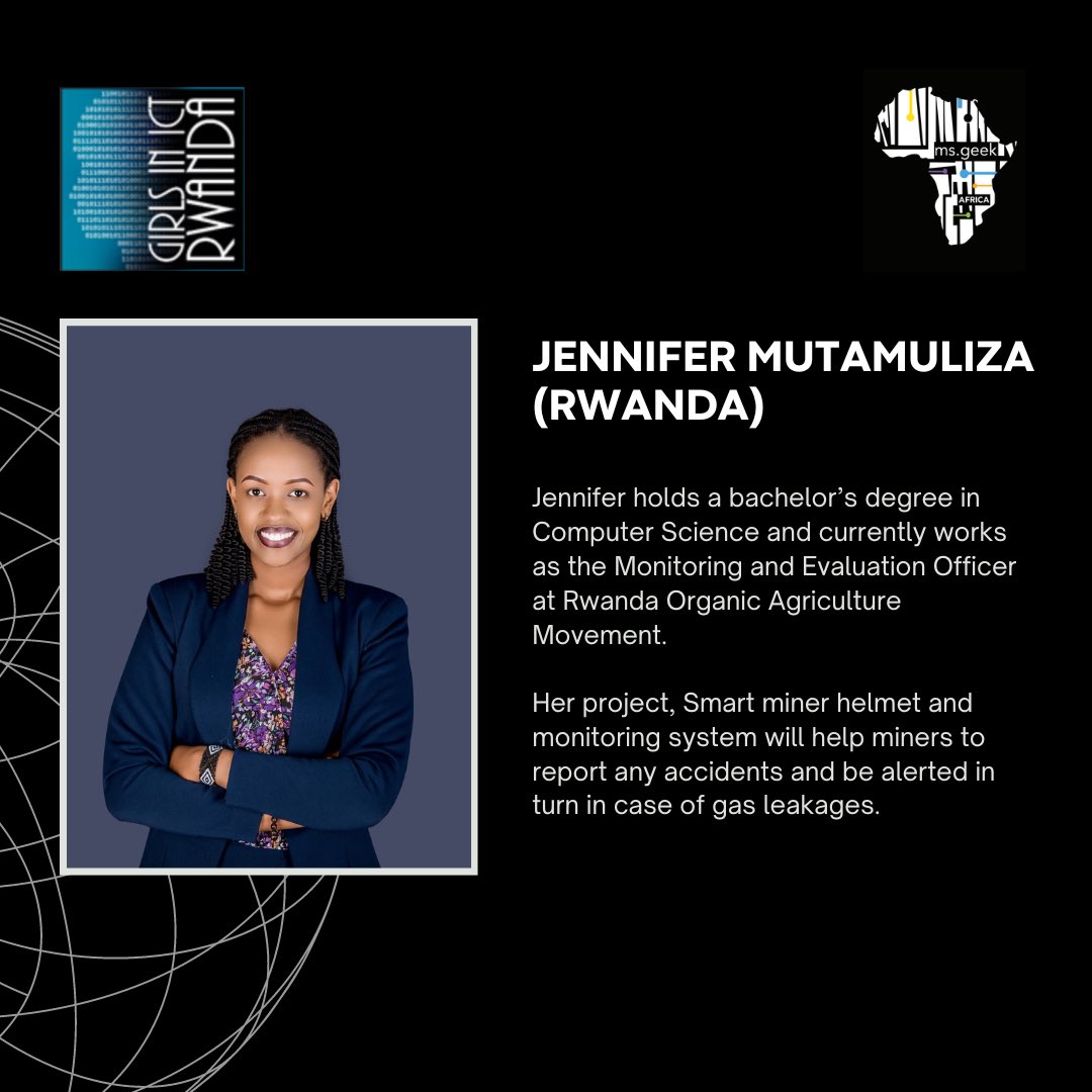 Meet Jennifer Mutamuliza, representing #Rwanda at #tas2023 for #MsGeek2023. #GirlsInICTDay