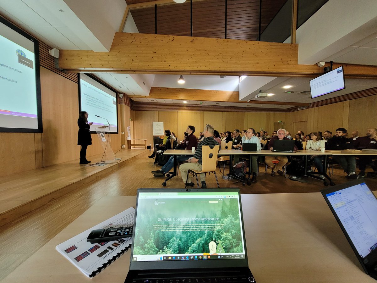 SUPERB_project's tweet photo. We're thrilled to be hosted by @INRAE_NA_BDX in charming #Bordeaux🇫🇷 for our 2nd General Assembly!

We started with exciting presentations on #forest restoration finance, monitoring of societal demands &amp; more! Looking fwd to spending the next few days with our >100 participants🤗 https://t.co/1NUixkIc0C