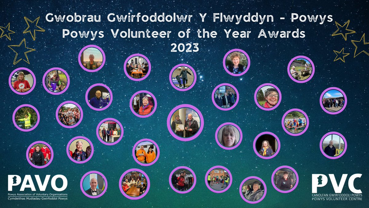 A month ago today we celebrated our Powys Volunteer of the Year Awards 🤩
We had
🌟144 nominations.
🌟6 great categories..
🌟29 finalists.
🌟12 awards.
Watch this space for video footage coming soon …. #PVOY2023