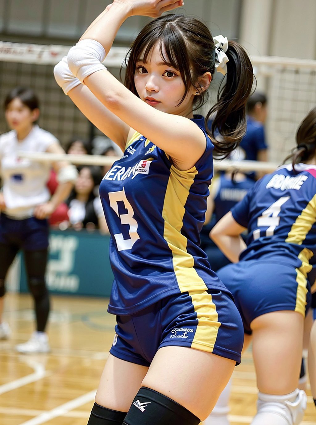 バレー部 太もも 