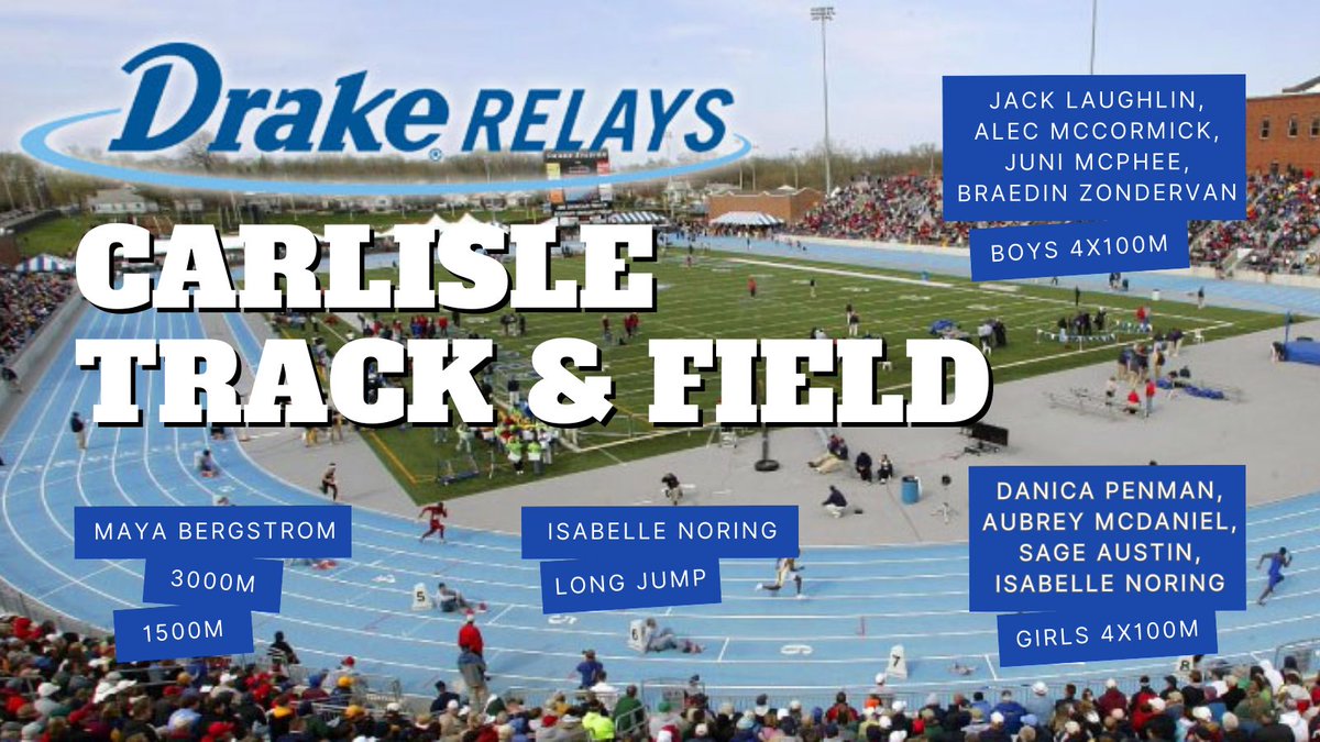 chswildcatpride's tweet photo. If you see these Cats, congratulate them on earning the honor of competing at the Drake Relays this week! https://t.co/IS6doOtUD4
