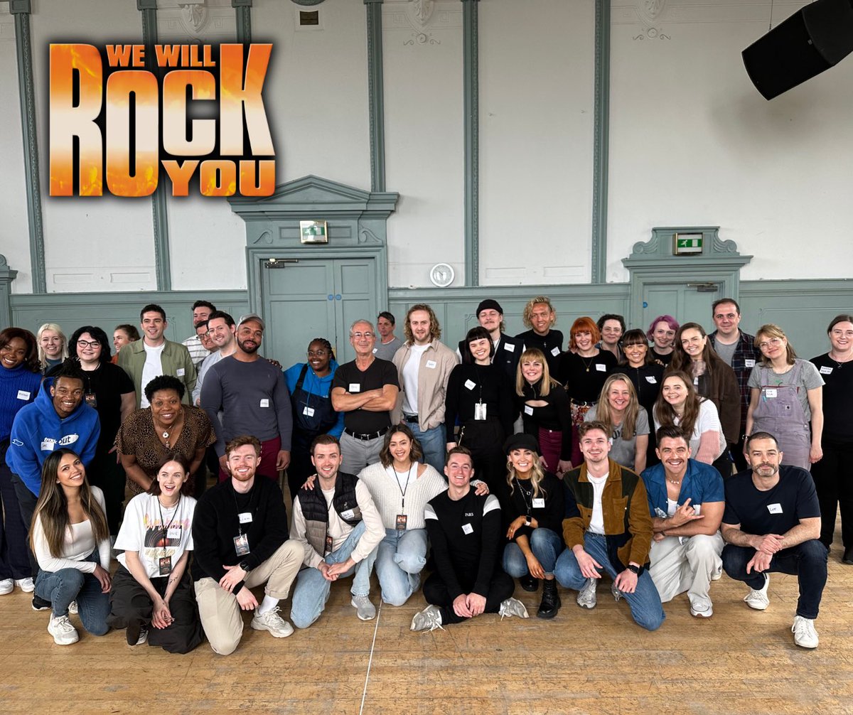 Today is our FIRST day of rehearsals for #WWRYMusical! Here is our star-studded company together for the very first time. Head to the link in our bio to book your tickets for the worldwide phenomenon, as it returns to London! 🤘🏻🎸