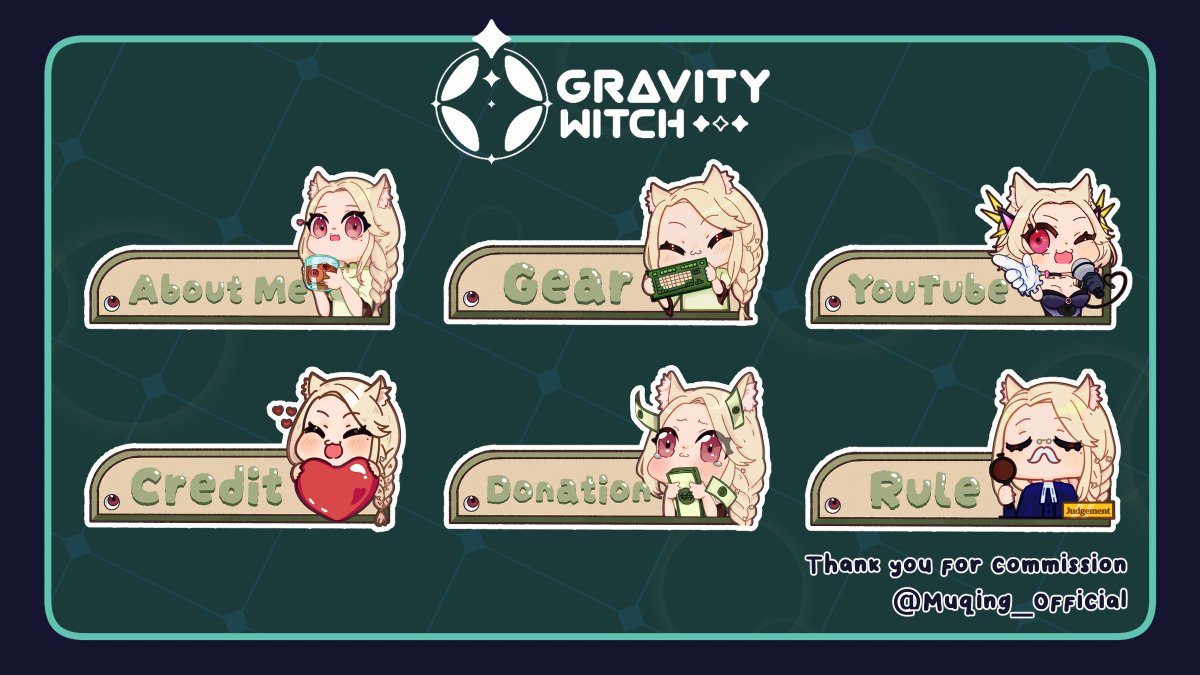 ⟡ Custom Twitch Panel Design for <a href="/Muqing_Official/">✨慕晴Mu Qing✨</a> 
Thank you for choosing us !   —————————