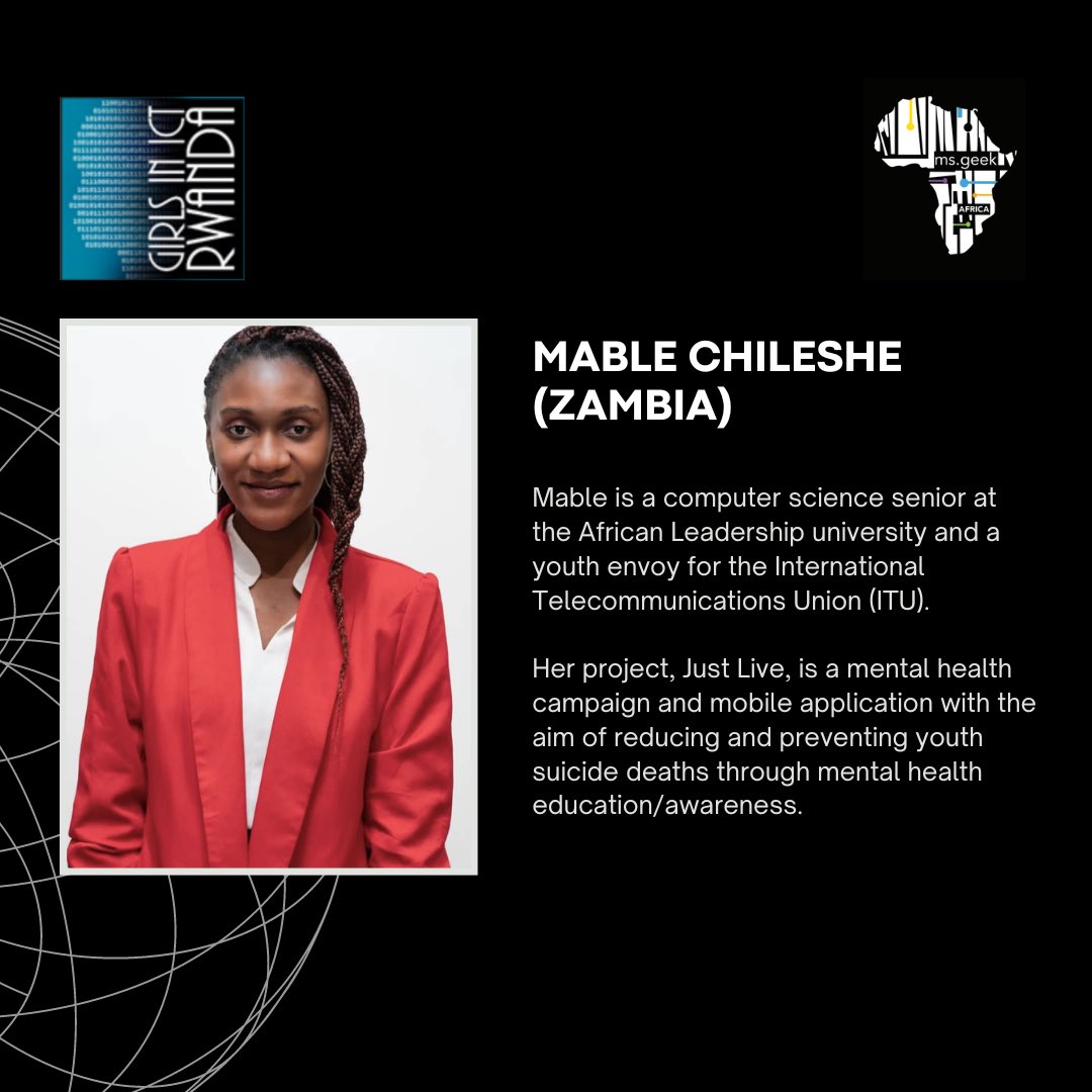 Meet Mable Chileshe, representing #Zambia at #tas2023 for #MsGeek2023 #GirlsInICTDay