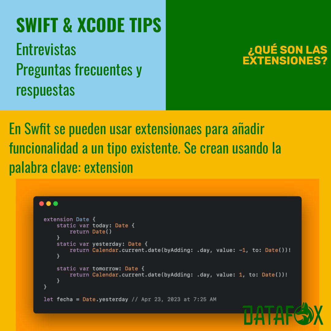 datafoxsoftware's tweet image. Tech interview questions - Si estás buscando trabajar como desarrollador iOS, seguramente te encontrarás con las entrevistas técnicas.
#swiftuitutorials #iosdev #iosdeveloper #swiftlang #swiftlanguage #swiftprogramming #swift #swiftui #opentowork