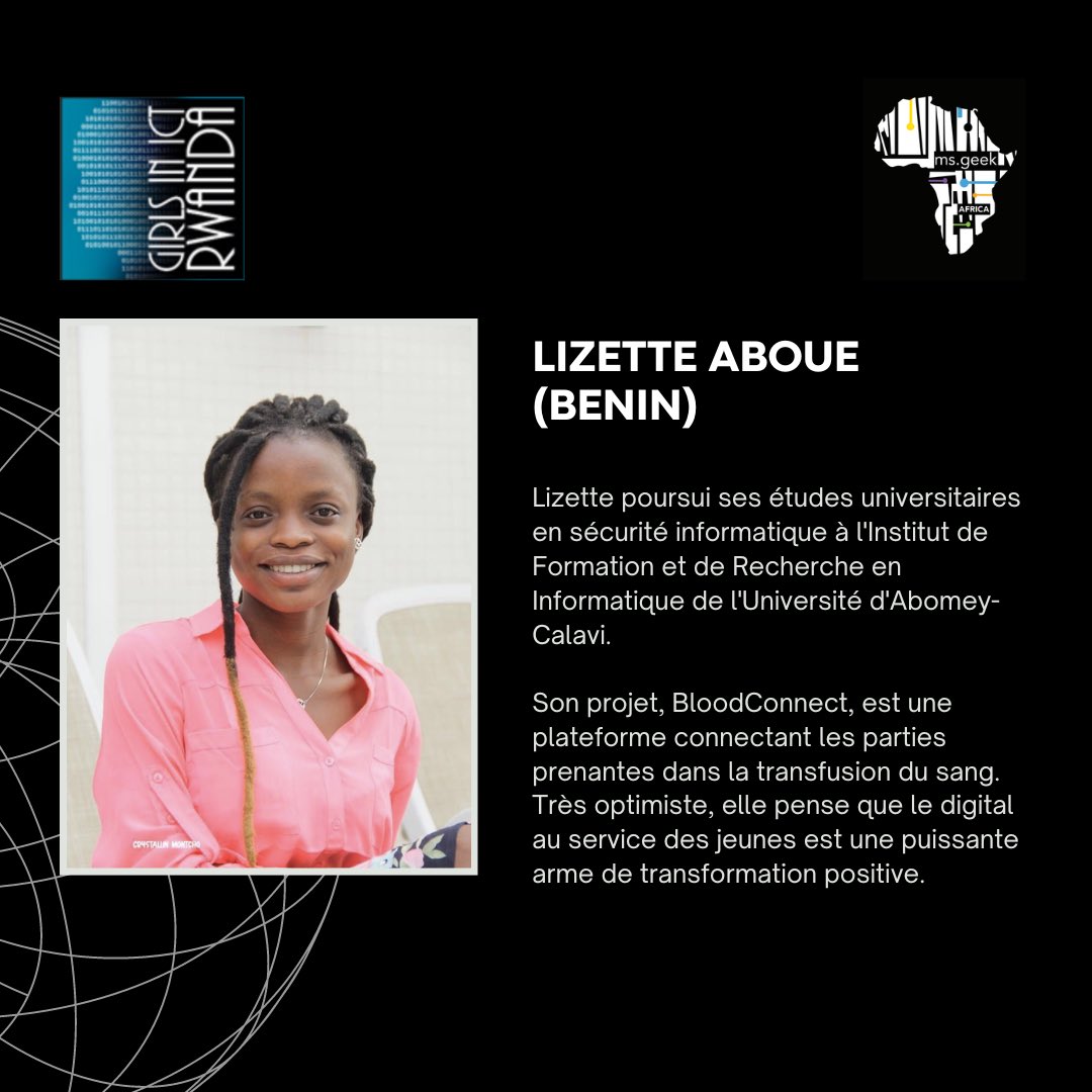 Meet Lizette Aboue, representing #Benin at #tas2023 for #MsGeek2023 #GirlsInICTDay