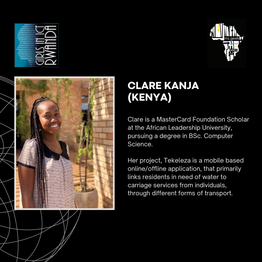 Meet Clare Kanja, representing #Kenya at #tas2023 for #MsGeek2023 #GirlsInICTDay