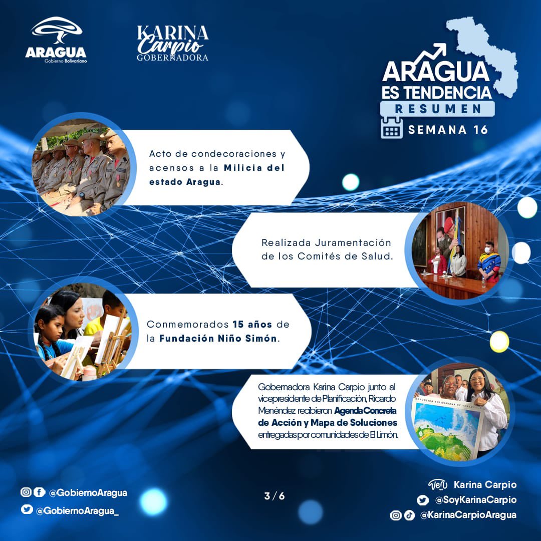 Este es nuestro Resumen #AraguaEsTendencia 

¡Bendecido Inicio de Semana! 🙏🏻🌸
