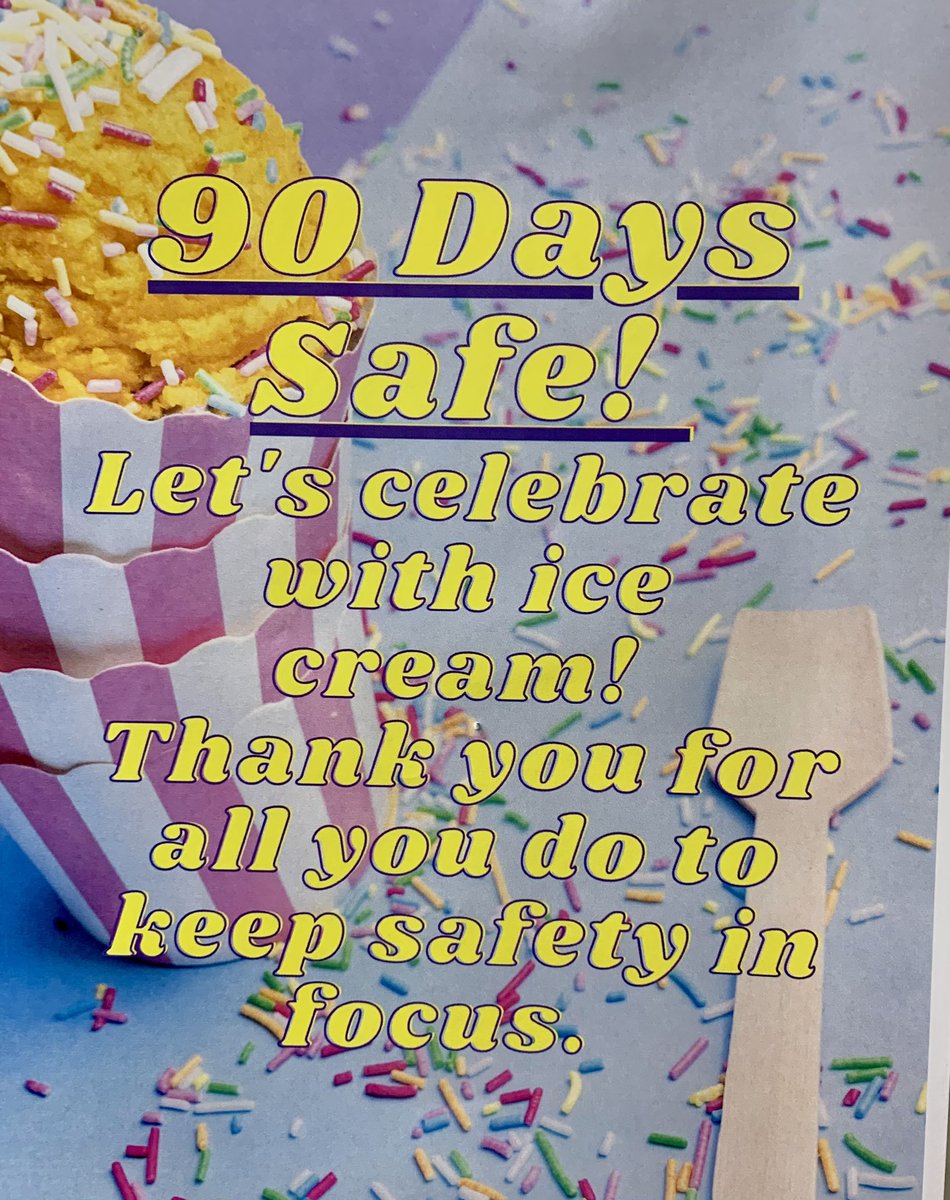 Celebrating 90 Days Safe, and our front end spring fling! Buckets filled with goodies for all of our awesome front end associates! 🎉🥳 #2211Proud
