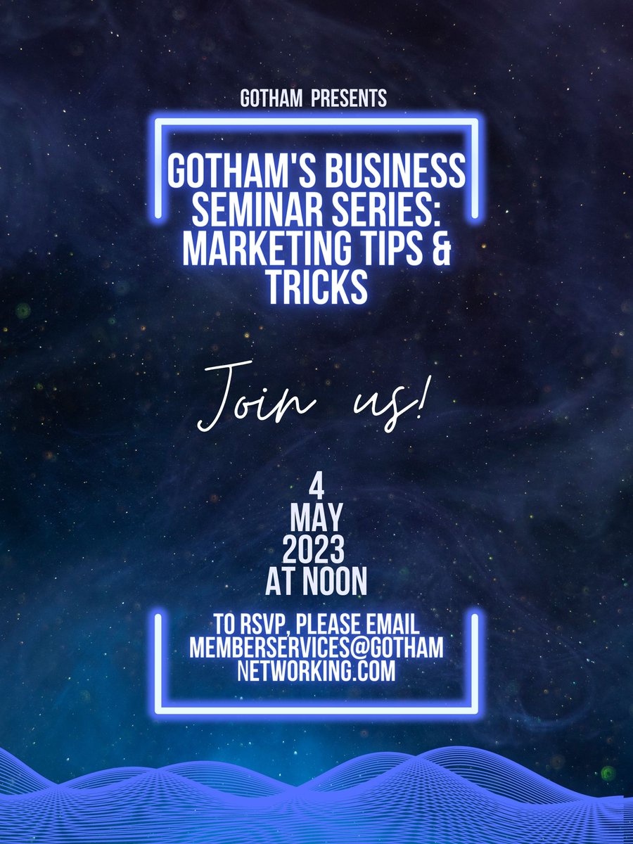 GothamNetwork's tweet image. Join us as Carol, Mitch and Marc share their perspectives on:

The biggest trends in marketing right now

Creating content that drives engagement

How technology can complement your networking success

How networking fits into a marketing strategy

&amp;amp;

Of course, networking!