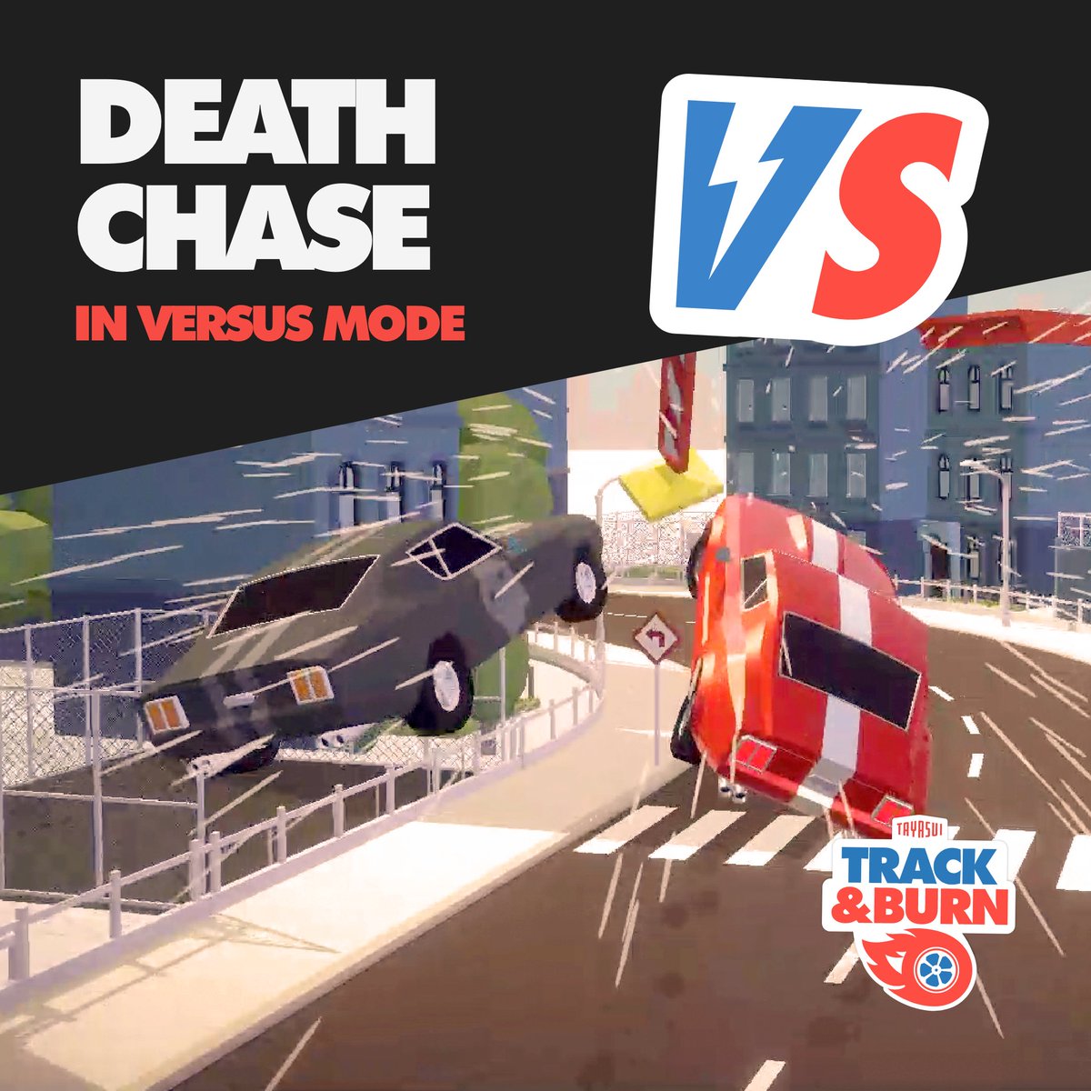 trackandburn's tweet photo. Take on your opponent in a death chase with the new Versus mode!                  

#newgamemode #tracknburn #indiegame #indiegamestudio
#Steamgame #update #steam #gamemode #competition https://t.co/EM6UBg1lmC