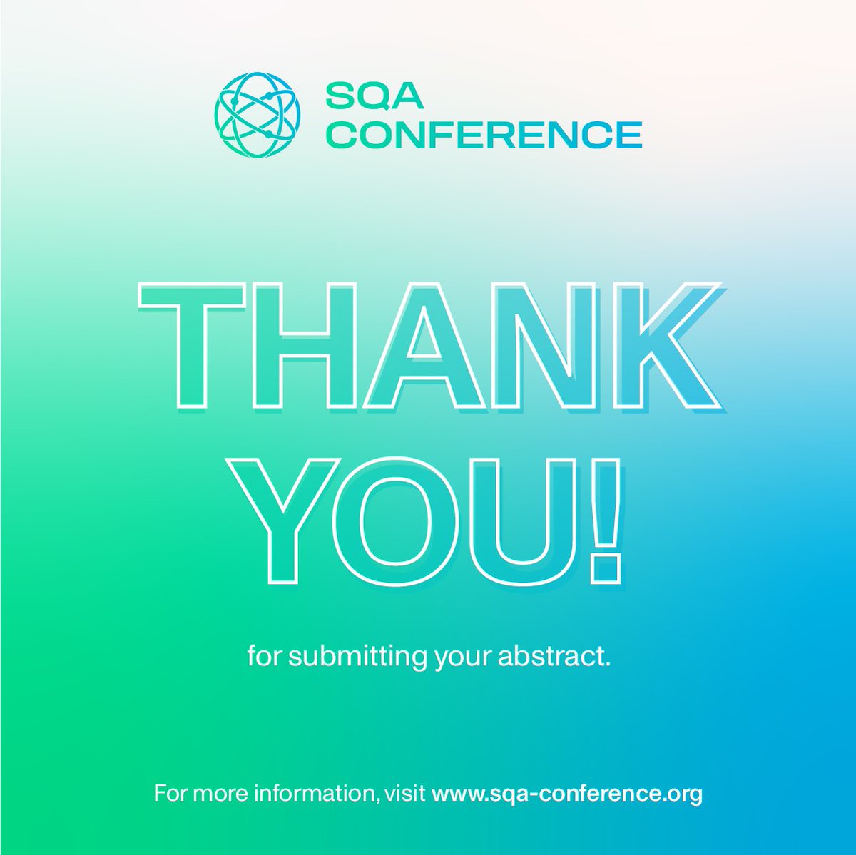Thank you to everyone who submitted their abstracts for #SQAConference 2023!

We are thrilled with the incredible response we received. The submission period is now officially closed, and we will review all submissions as quickly as possible. Stay tuned!