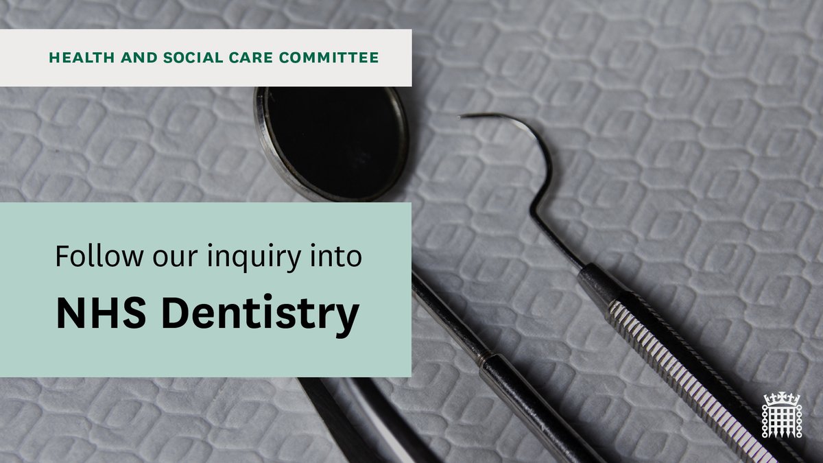 TOMORROW – 1.30PM 📢

Join us for our final oral evidence session in our NHS Dentistry inquiry. Our witnesses will include Minister <a href="/NeilDotObrien/">Neil O'Brien</a>, Chief Dental Officer Sara Hurley, <a href="/HealthwatchE/">Healthwatch England</a> and others.

Find out more here: committees.parliament.uk/event/18137/fo…