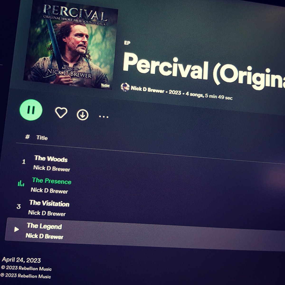 Out today! 🙌🏼 My soundtrack to the short film 'Percival', made by @Rebellion @RebellionFilmTV. Available to stream/download from Spotify, Apple Music & iTunes, Amazon Music, Deezer, etc etc #shortfilm #moviesoundtrack #filmsoundtrack #shortfilmsoundtrack #soundtrack #percival