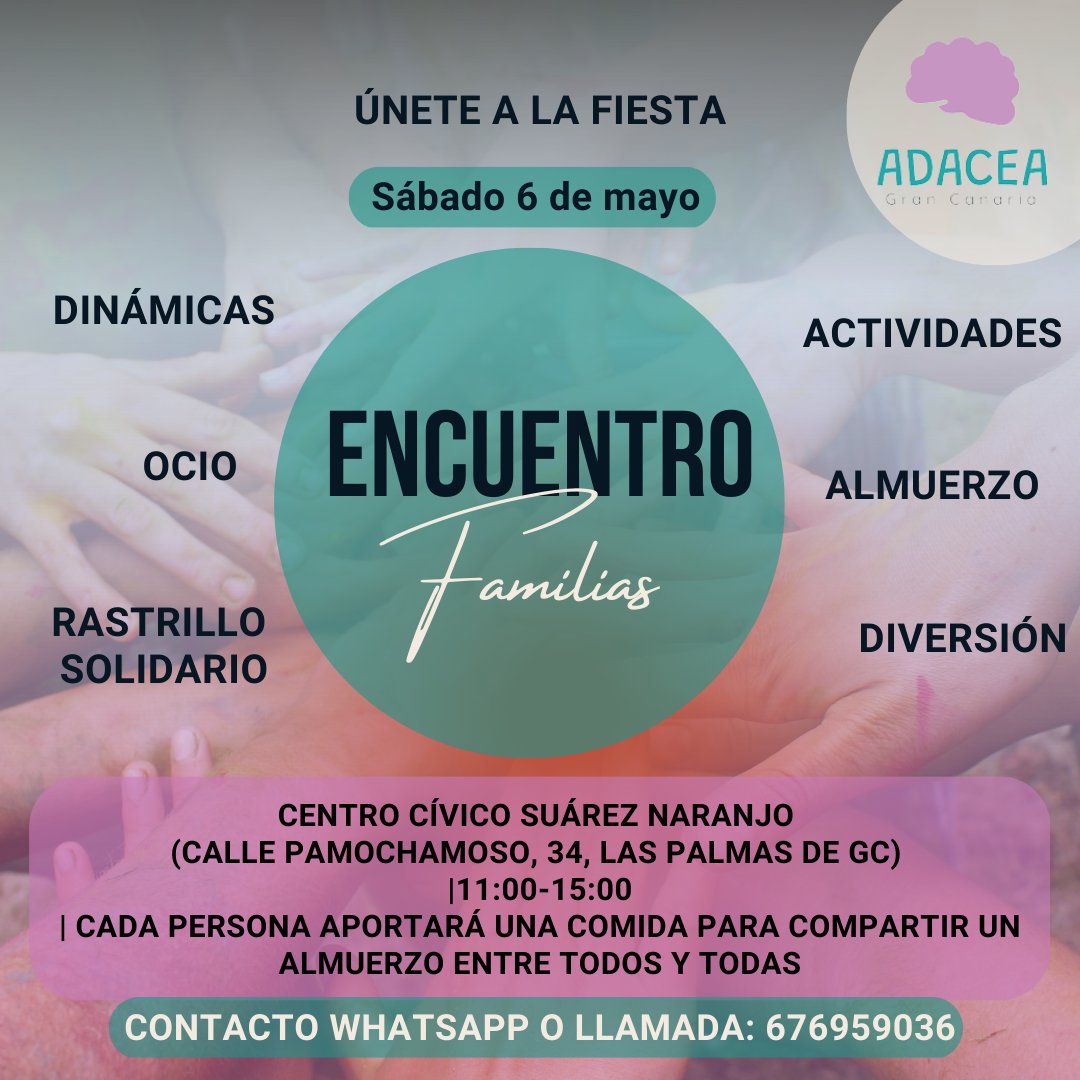 VOLVEMOS CON NUESTRO ENCUENTRO DE FAMILIAS 💜🧠

INFO + DETALLADA EN: 

➡️IG: instagram.com/p/Cra4iInovkA/
➡️FB: facebook.com/photo/?fbid=61…

NO TE LO PIERDAS, TE ESPERAMOS!! 🥳💃🕺✨
