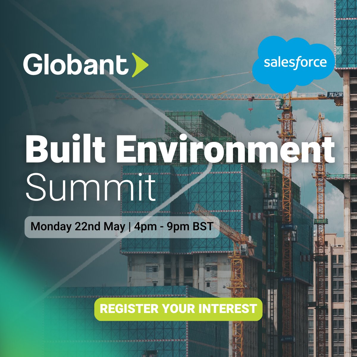 The UK’s largest #Property &amp; #Construction #Salesforce event is back!

🤝 Built Environment Summit
🗓 May 22, 2023, Monday, 4pm-9pm
📍 London

Register your interest and discover how @Salesforce is helping organisations drive #growth #efficiencies #CX
bit.ly/41hQkV4