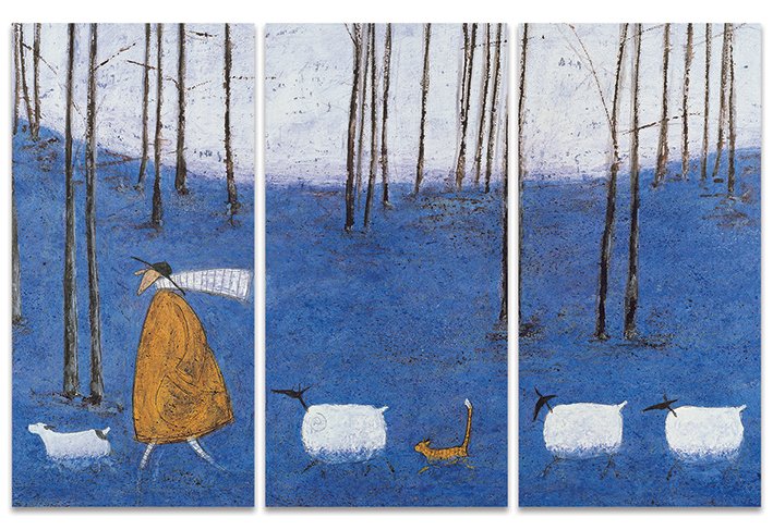 'Tiptoe Through The Bluebells' by UK artist and illustrator Sam Toft #WomensArt