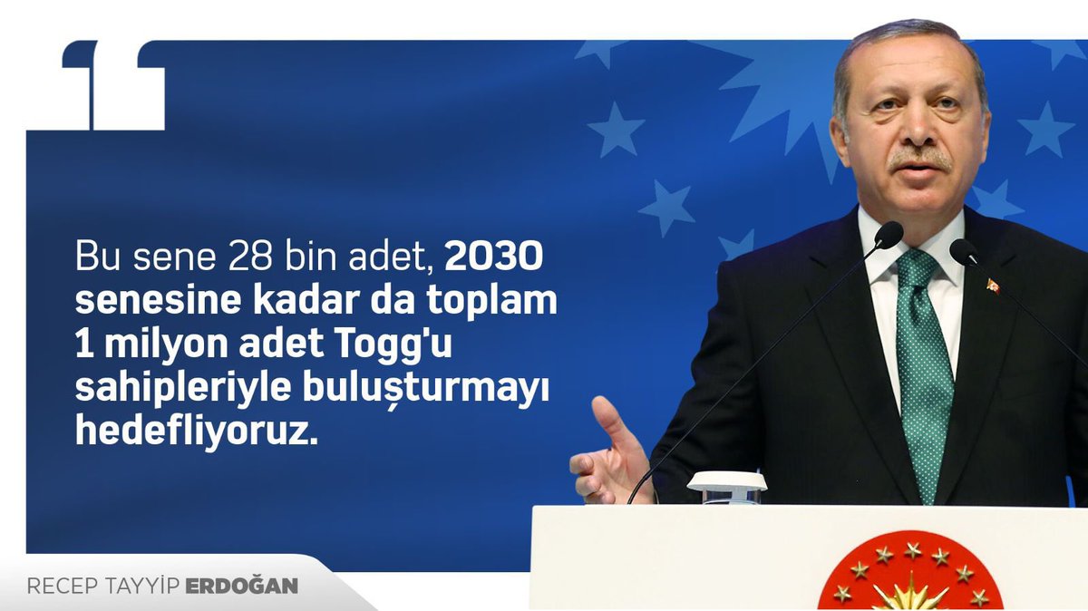 Hugur2841's tweet photo. Cumhurbaşkanımız
Recep Tayyip Erdoğan:

"Bu sene 28 bin adet, 2030 senesine kadar da toplam 1 milyon adet Togg'u sahipleriyle buluşturmayı hedefliyoruz."

Siro Batarya Fabrikası Temel Atma Töreni https://t.co/CDVtVnkUtY