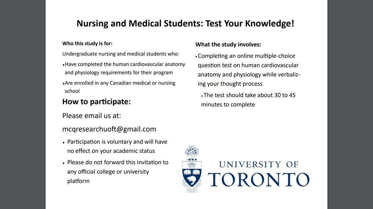 Canadian medical and nursing students...please consider participating in my study.