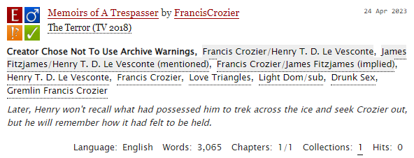 my humble contribution to rarepair week 2023 <a href="/ColdboyRarepair/">Cold Boys Rarepair Week 2023</a> 

archiveofourown.org/works/46718941