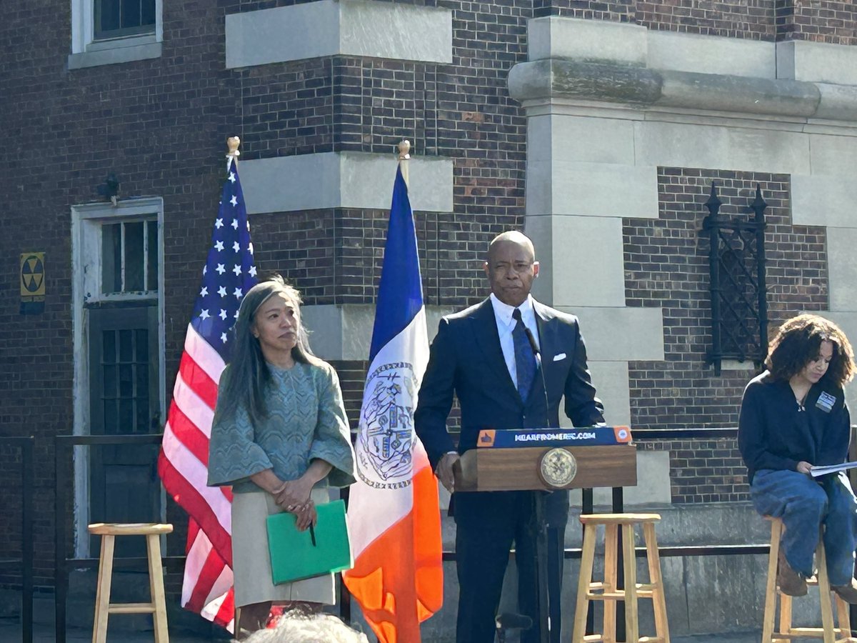 Here at <a href="/Gov_Island/">Governors Island</a> celebrating the launch of the #ClimateExchange with <a href="/ericadamsfornyc/">Eric Adams</a>.  <a href="/DukeU/">Duke University</a> and <a href="/DukeEngineering/">Duke Engineering</a> are part of the effort focused on solutions to climate change.