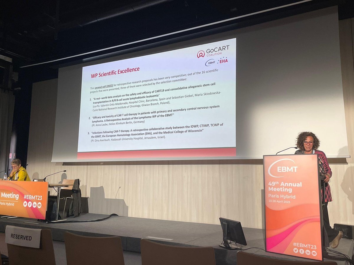 #GoCART session presented by Chiara Bonini and <a href="/JKuball/">Jurgen Kuball</a> at <a href="/TheEBMT/">The EBMT</a> congress in Paris this morning. Learn more about the coalition on our website: thegocartcoalition.com
#EBMT23