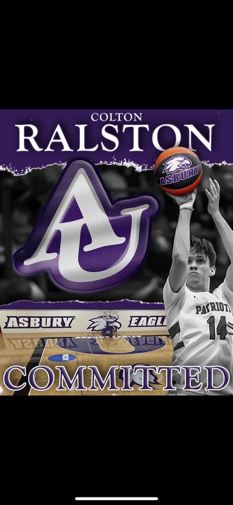 I will be signing my official letter of intent to play basketball at Asbury University on Wednesday, April 26th at LCHS. Hope to see you there. Go Patriots and Go Eagles!