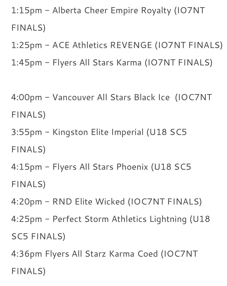CACupdates1's tweet image. LOTS of 🇨🇦 teams still to go today! 

#CheerWorlds2023 🌎