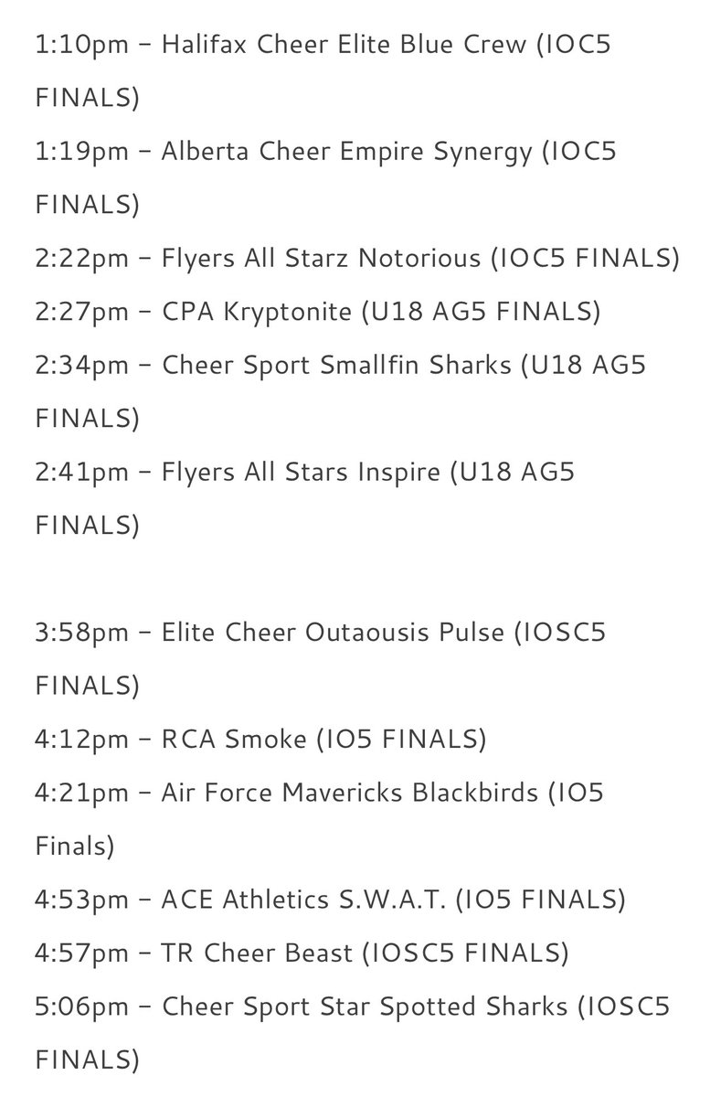 CACupdates1's tweet image. LOTS of 🇨🇦 teams still to go today! 

#CheerWorlds2023 🌎