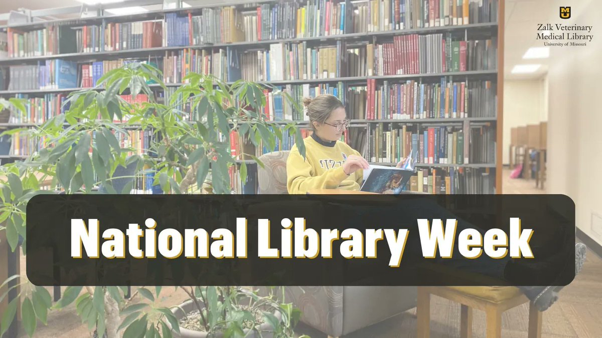 ZalkLibrary's tweet photo. Happy National Library Week! 📚🥰 #NationalLibraryWeek #MizzouLibraries https://t.co/9McTIgZRha