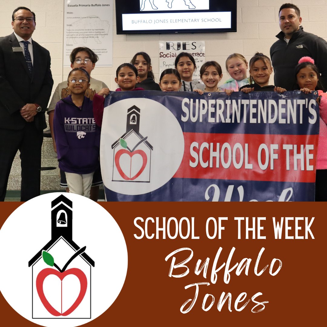 USD457's tweet photo. We are excited to announce that Buffalo Elementary School has been selected as this week's Superintendent's School of the Week! Look for more posts about the exciting things happening at Buffalo Jones. https://t.co/WbudkKPjUU