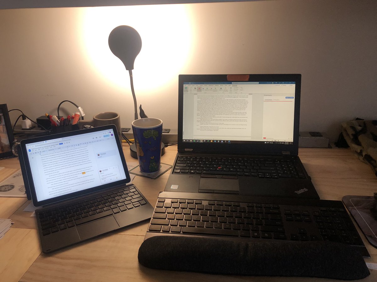 _therealzsmith's tweet image. Finally tackling grammar for Spirit Foul. Thankful for editor Ross’ in-depth analysis of all my violations, of which there are many