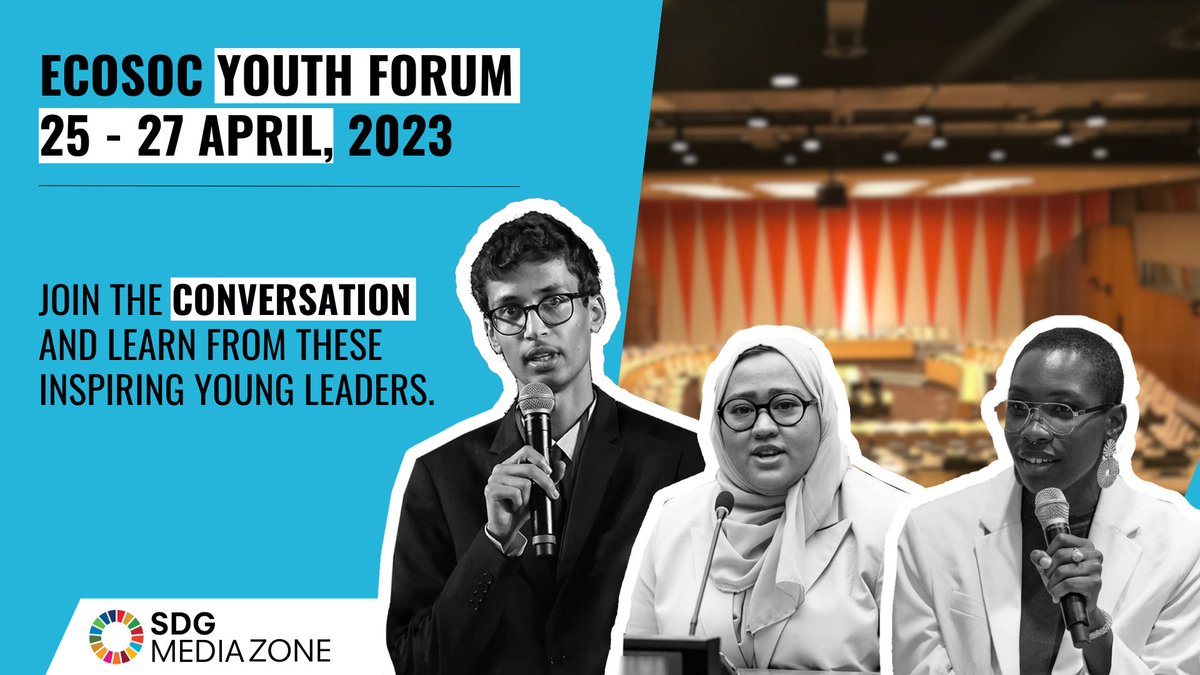 GlobalGoalsUN's tweet image. The @UNECOSOC Youth Forum kicks off this week! 

Follow the #SDGMediaZone sessions to hear from these inspiring young leaders and learn more about the Forum.

📷 bit.ly/3oBNUCm

#Youth2030