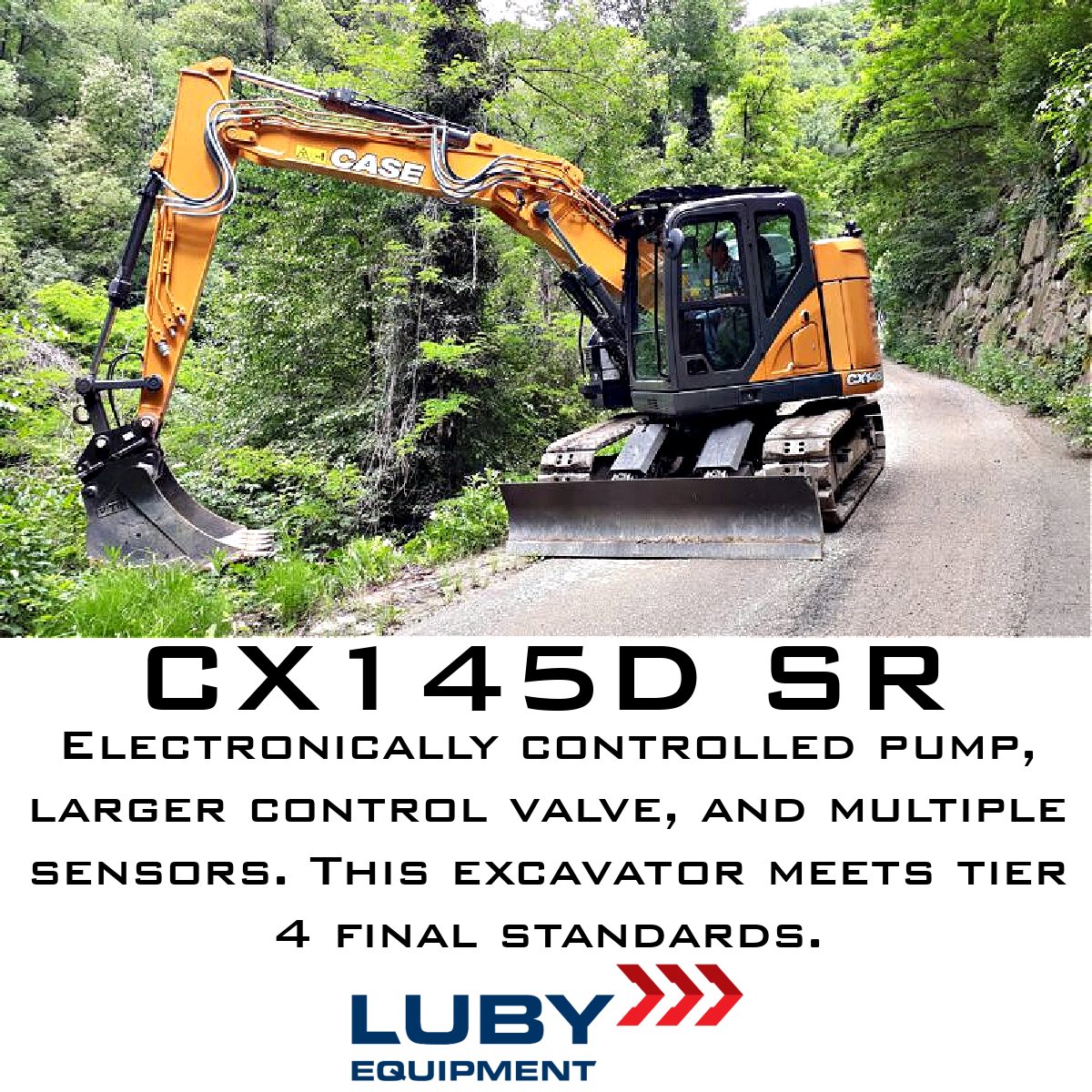 CX145D SR
Electronically controlled pump, larger control valve, and multiple sensors. This excavator meets tier 4 final standards.

#CASE #LubyEquipment #STOCK